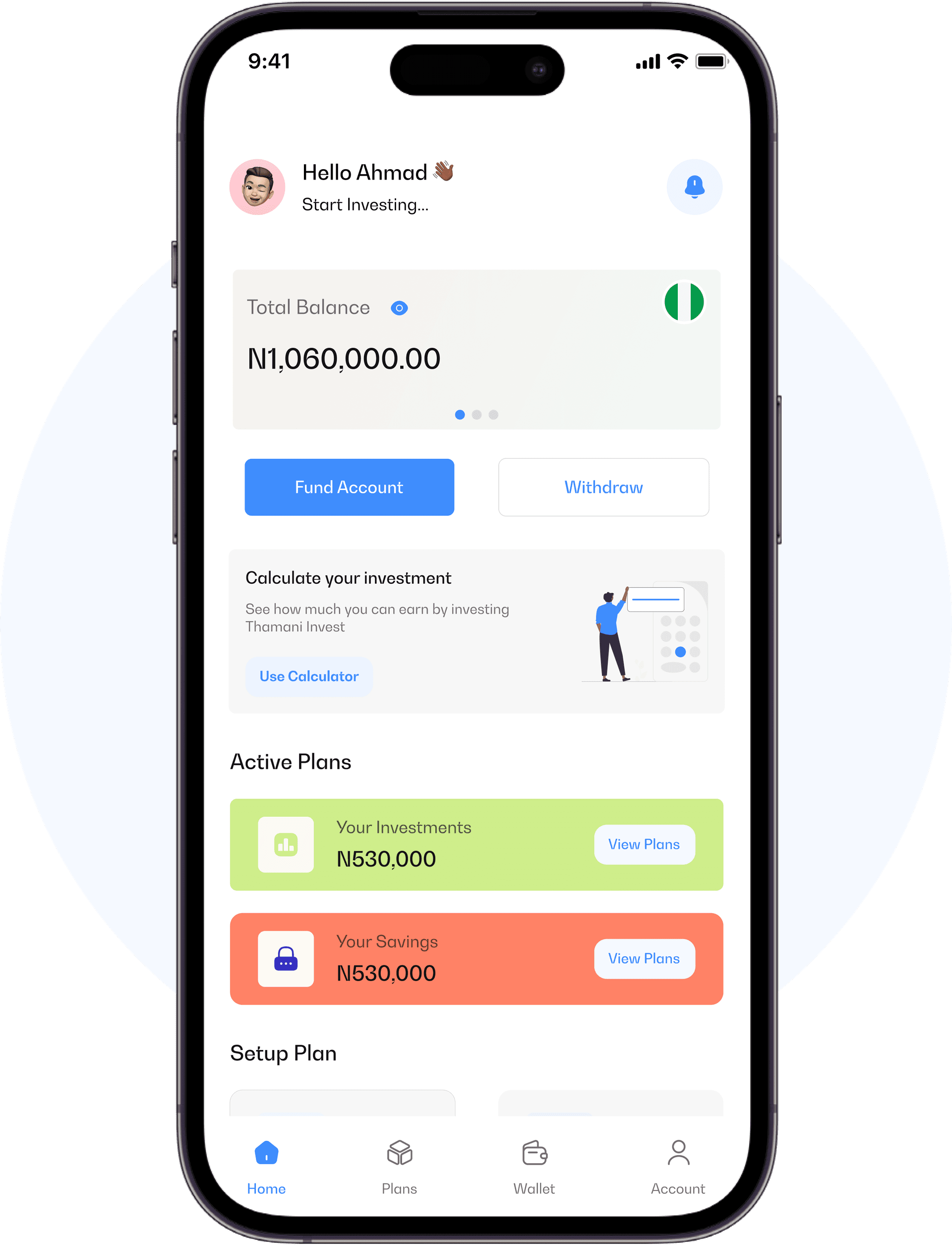 Thamani app screen